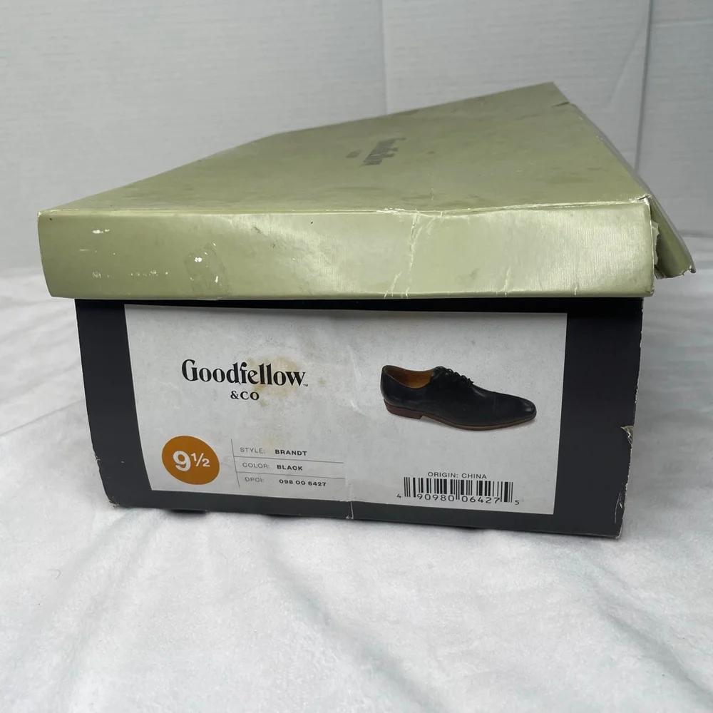 Men's Goodfellow & Co Size 9.5 Black Leather Oxfords Shoes